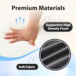 Velorose Grey Reading Pillow for Bed Comfort