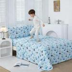 Boys Blue Ocean Twin Sheet Set with Whales