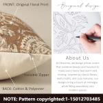 Vintage Floral Print Pillow Covers Set of 2