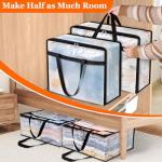 TasticTotes 6 Pack Clear Storage Bags for Bedding