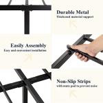 Allewie Queen Metal Bed Frame with Victorian Design