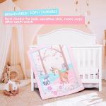 Woodland Baby Girl Crib Bedding Set - 3 Pieces