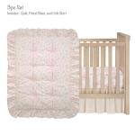 Coquette Floral Pink Bows Baby Crib Set