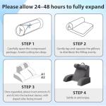 Velorose Grey Reading Pillow for Bed Comfort