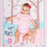 Woodland Baby Girl Crib Bedding Set - 3 Pieces