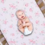 Coquette Floral Pink Bows Baby Crib Set