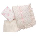 Coquette Floral Pink Bows Baby Crib Set