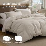 Bedsure Waffle Texture Queen Duvet Cover Set