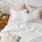 JOLLYVOGUE White King Seersucker Comforter Set