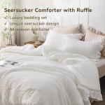 JOLLYVOGUE White King Seersucker Comforter Set