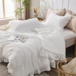 JOLLYVOGUE White King Seersucker Comforter Set