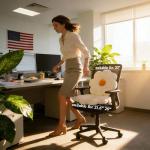 Ailive 21.65In Cute White Flower Throw Pillow Floor Cushion Pillow as Room Decor Desk Chair Cushion Decorative Bed Throw Pillows for Girls Adults