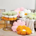 Ailive 21.65In Cute White Flower Throw Pillow Floor Cushion Pillow as Room Decor Desk Chair Cushion Decorative Bed Throw Pillows for Girls Adults