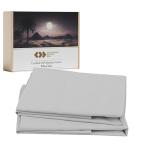 California Design Den Luxury King Size Pillowcase Egyptian Cotton Set of 2, Sateen Weave, Soft, Breathable & Cooling Light Grey Pillow Cases Set of 2 to fit King Size Pillows