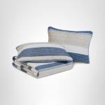 Nautica - Queen Quilt Set, Reversible Bedding with Matching Shams, Striped Bed Set, Medium Weight for Year Round Use, Oeko-Tex Certified (Ridgeport Denim)