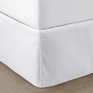 Full Size 18-Inch Drop Bed Skirt - White