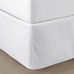 Full Size 18-Inch Drop Bed Skirt - White