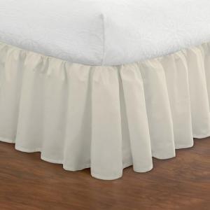Ruffled Bedskirt for Queen Bed - Ivory
