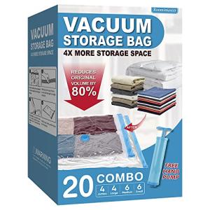 20 Pack Vacuum Storage Bags for Bedding and Clothes