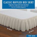 Ruffled Bedskirt for Queen Bed - Ivory
