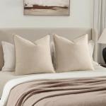 MIULEE 26x26 Euro Sham Pillow Covers, 2 Pack