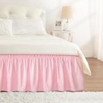 RIMELA 15-Inch Full Size Bed Skirt - Pink
