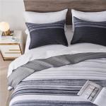 Black and Grey Patchwork Quilt Bedding Set