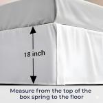 Full Size 18-Inch Drop Bed Skirt - White