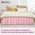 RIMELA 15-Inch Full Size Bed Skirt - Pink
