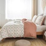 HoneiLife Queen Floral Cotton Duvet Cover Set