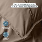 Ultra-Soft Taupe Pillow Sham Covers Set of 2