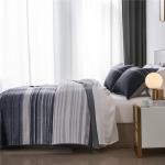 Black and Grey Patchwork Quilt Bedding Set