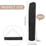 Black Waterproof Drawstring Storage Bags - 2 Pack