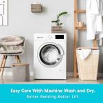 Tan Gingham Ruffled Bed Skirt for Queen Beds