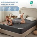 Gray Waterproof Mattress Protector 140x200 cm