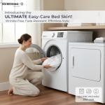 Full Size 18-Inch Drop Bed Skirt - White