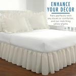 Ruffled Bedskirt for Queen Bed - Ivory