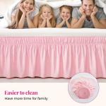 RIMELA 15-Inch Full Size Bed Skirt - Pink