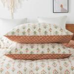 HoneiLife Queen Floral Cotton Duvet Cover Set