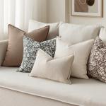 MIULEE 26x26 Euro Sham Pillow Covers, 2 Pack