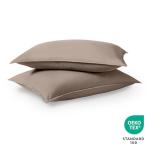 Ultra-Soft Taupe Pillow Sham Covers Set of 2