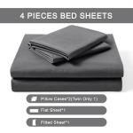 Ultra Soft Twin Bed Sheet Set - Dark Grey