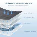 Gray Waterproof Mattress Protector 140x200 cm