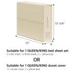 Bed Sheet Organizers 4-Pack with Labels - Beige