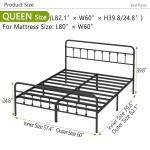 Kujielan Heavy Duty Queen Metal Bed Frame