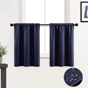 Navy Blue Bunk Bed Curtains Set for Kids