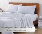 Organic Cotton Queen Bed Sheet Set with Polka Dots