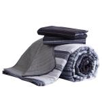 Black and Grey Patchwork Quilt Bedding Set