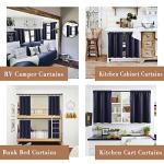 Navy Blue Bunk Bed Curtains Set for Kids