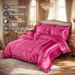 Hot Pink King Satin Bed in a Bag Set